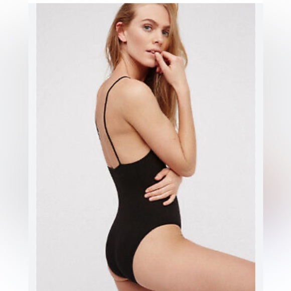 Free People Intimately Seamless Solstice Black Bodysuit M/L - Picture 2 of 11